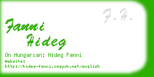 fanni hideg business card